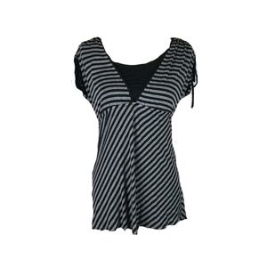 A Pea in the Pod Maternity Top Layered Striped Blouse, M